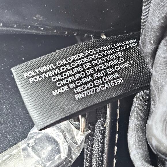 Liz Claiborne Shoulder Bag Cream Black Patent Leather Handbag Classiccore Preppy - Picture 12 of 13